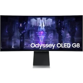 Resim Samsung 34"Smart Odyssey OLED G8 0.03 Ms 175Hz(HDMI+USB) UWQHD 1800R Curved Gaming Monitör LS34BG850SUXUF 
