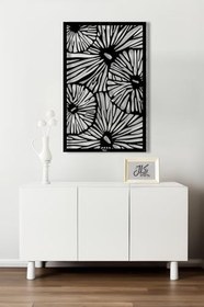 Resim Nart Daisy World Metal Tablo - Ev Ofis Dekorasyon - Ofis Aksesuarları - Metal Duvar Dekorasyonu (Siyah, 1.5mm 44x69cm) 