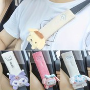 Resim Evrensel Uyumlu Sanrio Karakterli Emniyet Kemeri Pedleri - Rahat & Dayanıklı Koruma, Arabanıza Sevimli Bir Tarz Ekler, Tüm Mevsimler İçin Uygun 