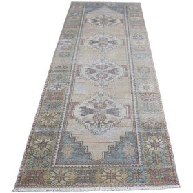 Resim Zehra Abla Halı Vintage El Dokuma Şaheser Pastel Göbekli Cappadocia Yolluk Yün Halı 7000 Çok Renkli 