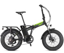 Resim LOOP DISCOVERY - 20 - Katlanır ( FAT Bike) - 7 Vites - H.Disc - Elektrikli - Mat Siyah-Neon Sarı\u002FFüme 