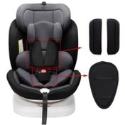 Resim Oto Koltuğu Kemeri Yumuşatıcı Bebek Arabası Kemer Pedi 3lü Kemer Seti 