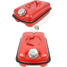 Resim Taşınabilir Yakıt Tankı Metal Benzin Bidonu Yatay 5 Litre 