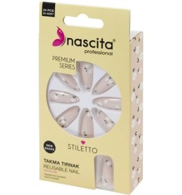 Resim Nascita Takma Tırnak Çiçekli 24lü 