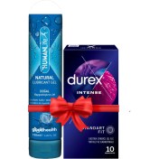 Resim Durex Intense Prezervatif 10'lu + Humanlife Doğal Jel Lubricant 125 ml 