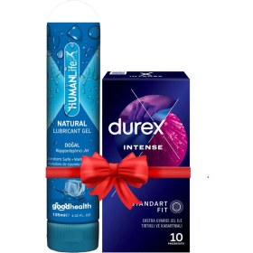 Resim Durex Intense Prezervatif 10'lu + Humanlife Doğal Jel Lubricant 125 ml 