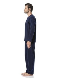 Resim Erkek Uzun Kollu Penye Pijama Lacivert 