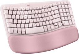 Resim Logitech Wave Keys Kablosuz Bluetooth İngilizce Q Pembe Klavye 