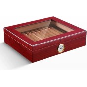 Resim Falconetti Kırmızı Camlı Humidor Puro Kutusu RC06KR 