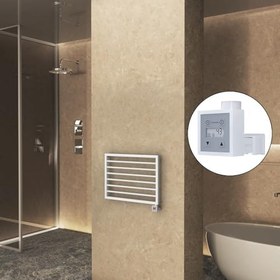 Resim NAXOS Elektrikli Havlupan 800x578 Beyaz Mat (KTX3 Termostat) 300W 