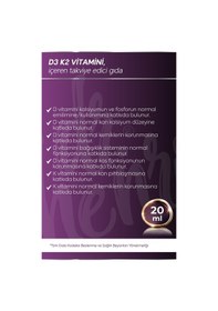 Resim Dr. Henri D3 K2 Vitamini İçeren Takviye Edici Gıda 20 ML 