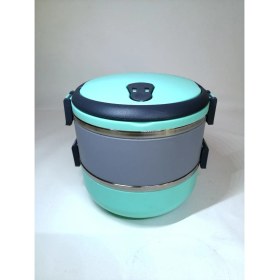 Resim Mobgift Freshbox 2 Katlı 2 Renkli Sefer Tası Yemek Termosu - Turkuaz Gri 