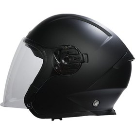 Resim beon B-203 Güneş Gözlüklü Yazlık Yarım Kask Siyah 