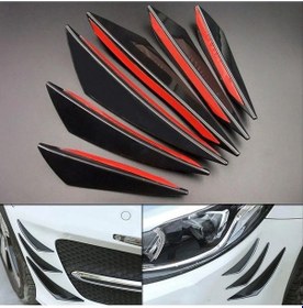 Resim Her Araca Uyumlu Ithal Piano Black 6'lı Kanatlı Tampon Bıçağı Tampon Bıçak 