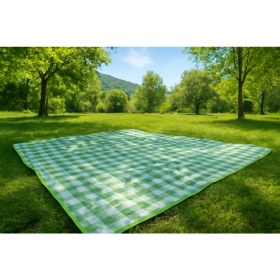 Resim Pinteres Piknik Örtüsü 200X150 cm Su Geçirmez Çift Katlı Kamp ve Plaj Örtüsü 