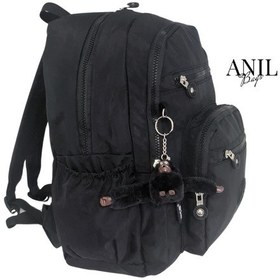 Resim Anılbags Krinkıl Siyah Kumaş Suya Dayanıklı Klinkır Sırt Çantası/laptop Siyah 