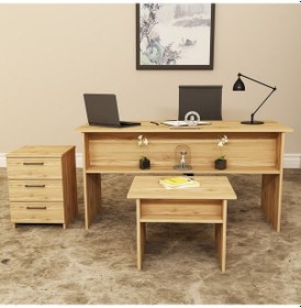 Resim KALENDER DEKOR MERKÜR-1-2-3 OFİS BÜRO MASASI TAKIMI MRK04 