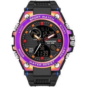 Resim Sones Olevs 6898 Erkek Su Geçirmez Işıklı Çelik Saat Kayışı Kuvars Saat Altın Mavi 