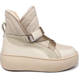 Resim Jump 60118 Suya Dayanıklı Kaydırmaz Taban Bej Kadın Kar Botu 