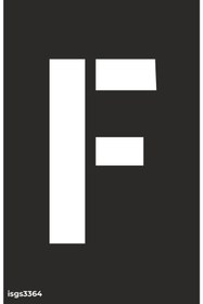 Resim isgtabelam 16x25 Cm/kompozit/ F Harfi Boyama Şablonu 