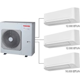 Resim Toshiba 3m A+++ Multi Split Inverter Klima 1 Dış + 3 Iç Ünite (12.000+12.000+16.000 Btu) 