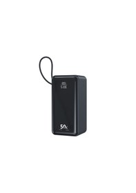 Resim 50.000 Mah Taşınabilir Şarj Aleti 22.5w Pd Hızlı Şarj Lcd Şarj Göstergeli 6 Port Powerbank Siyah 