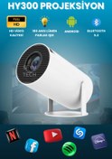 Resim Kensa Hy300 Pro Upgrade Projeksiyon Cihazı Ultra Hd Android Ev Projektörü Wifi,bluetooth,hdmı 