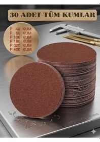 Resim 125 Mm Cırt Disk Zımpara 30 Lu Karma Paket 