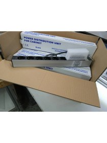 Resim 19" 1u 6'lı Schuko Sigortalı Alüminyum Rack Kabin Pdu(10 Adet) 