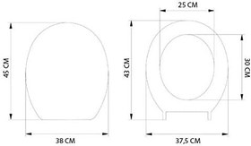 Resim Geseus Home Siyah Granit Desen Klozet Kapağı 