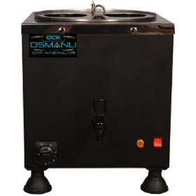 Resim Osmanlı 2 Demlikli Yalıtımlı Çay Kazanı Şamandıralı Tam Otomatik Semaver Çaycı Çay Makinesi 23 Lt 