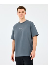 Resim Skechers M Graphic Tee Reflect Logo Oversize T-shirt Erkek Gri Tshirt S231094-3998 gri 