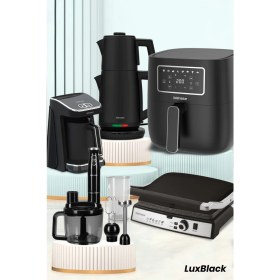 Resim Goldmaster Luxblack 27 Parça Airfryer Sıcak Hava Fritöz Avantajlı Elektronik Evlilik Paketi Mutfak Çeyiz Seti 