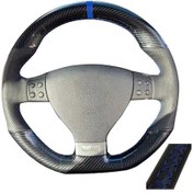 Resim Özelleştirme Dıy Karbon Deri Araba Direksiyon Kılıfı Volkswagen Golf 5 Mk5 Gtı White White 