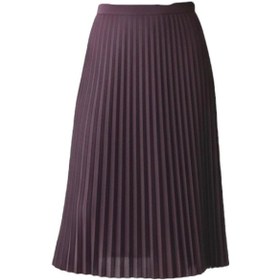 Resim Eren Style Pileli Pamuklu Dokuma Viskon Kışlık Etek 95 Cm - 38-48 Mürdüm 