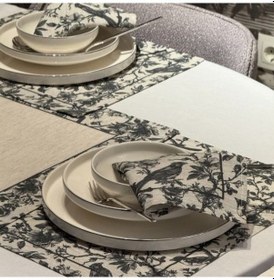 Resim Keten Espamira Desen Runner 40x140 Cm Çok Renkli 