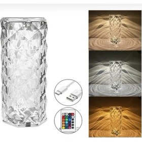 Resim Kristal LED Dokunmatik Masa Lambası 