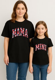 Resim SVART WEAR MAMA MINI Anne Kız Kombin Tişört Takımı T-Shirt Twin Anne Kız Çocuk Oversize MAMA MINI (TEKLİ FİYAT) 