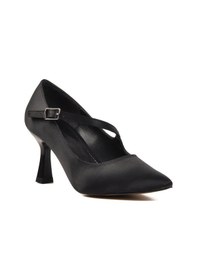 Resim Aspor Siyah Saten Kadın Topuklu Stiletto Ayakkabı Çok Renkli 