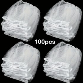 Resim Chuangyinshop 100 Adet Beyaz Lavabo Filtresi Torbası - Yiyecek Atığı İçin İnce File 