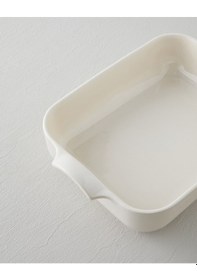 Resim English Home Hecha Seramik Dikdörtgen Fırın Kabı 32 Cm Krem Krem 