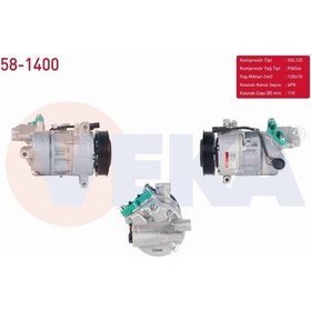 Resim Bmw 1 Serısı E81-e87 116i - 118i - 120i 2004-2012 Klima Kompresörü 6pk 110mm 64509156821 