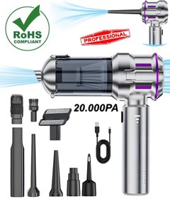 Resim Havana H-8083 Araç İçi Süpürge 20.000Pa Vakum + Üfleme Özellikli 3 Kademeli Araç Süpürgesi 