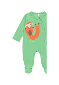 Resim Bobolı Unisex Bebek Tulum Bo.112082 Yeşil 