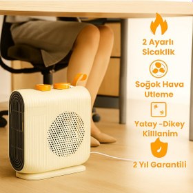 Resim Lina 2000w Elektrikli Isıtıcı Fanlı, Termostatlı, Termik Kesicili, Soğuk Ve Sıcak Hava Üfleme 