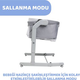 Resim Chicco Next2me Magıc Evo Anne Yanı Beşik Grey Mıst 