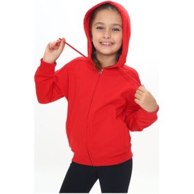 Resim Toontoy Kız Çocuk Kapüşonlu Hırka Kırmızı 