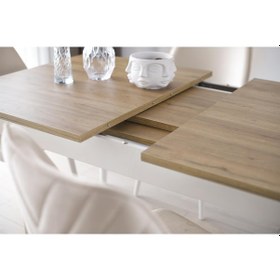 Resim Çakıl Mdf Yemek Masa 6lı Sandalye Takımı 90x145cm 001 