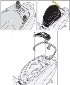 Resim GIVI SR5608CR PIAGGIO VESPA PRIMAVERA 50-125 (14-15) - SPRINT 50-125 (14-15) ARKA ÇANTA TAŞIYICI 