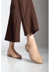 Resim Pore Cilt Kısa Topuk Ayakkabı Mint Yeşil Ten 